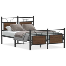 Bedframe zonder matras bewerkt hout bruin eikenkleur 120x190 cm