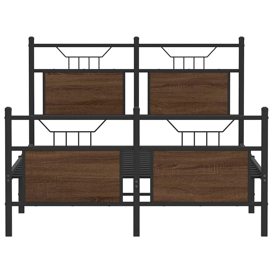 Bedframe zonder matras bewerkt hout bruin eikenkleur 120x190 cm