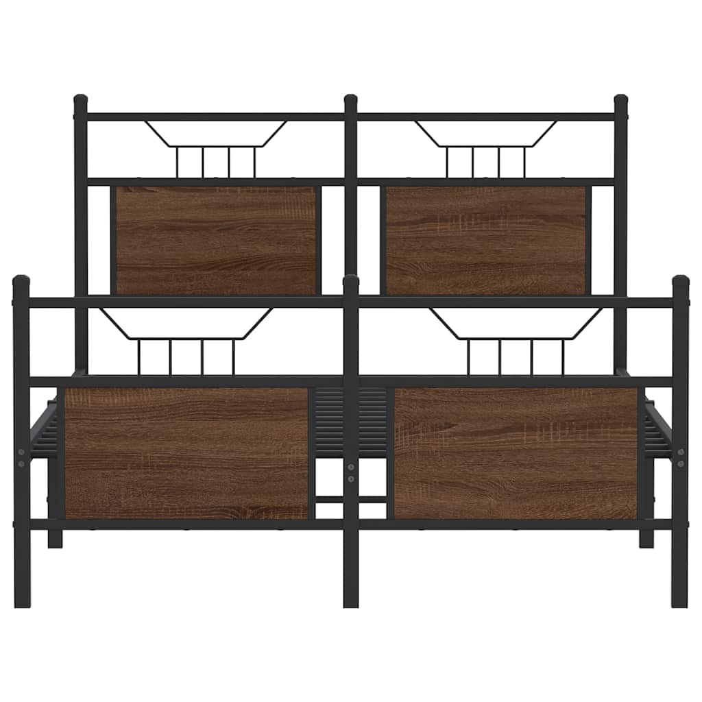 Bedframe zonder matras bewerkt hout bruin eikenkleur 120x200 cm