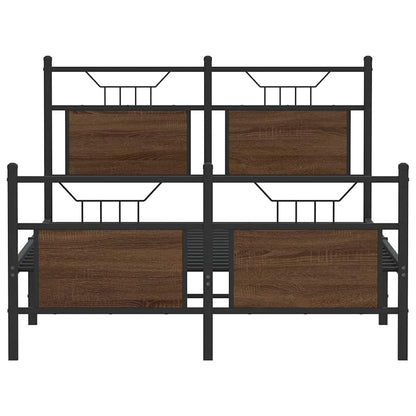 Bedframe zonder matras bewerkt hout bruin eikenkleur 120x200 cm
