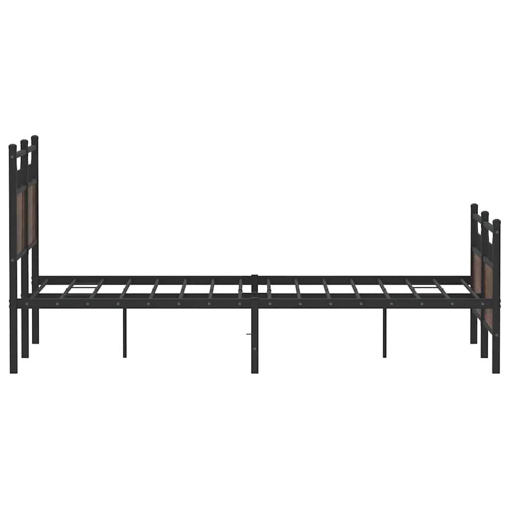 Bedframe zonder matras bewerkt hout bruin eikenkleur 120x200 cm