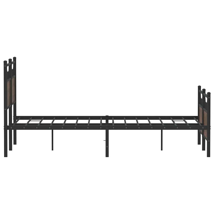 Bedframe zonder matras bewerkt hout bruin eikenkleur 120x200 cm