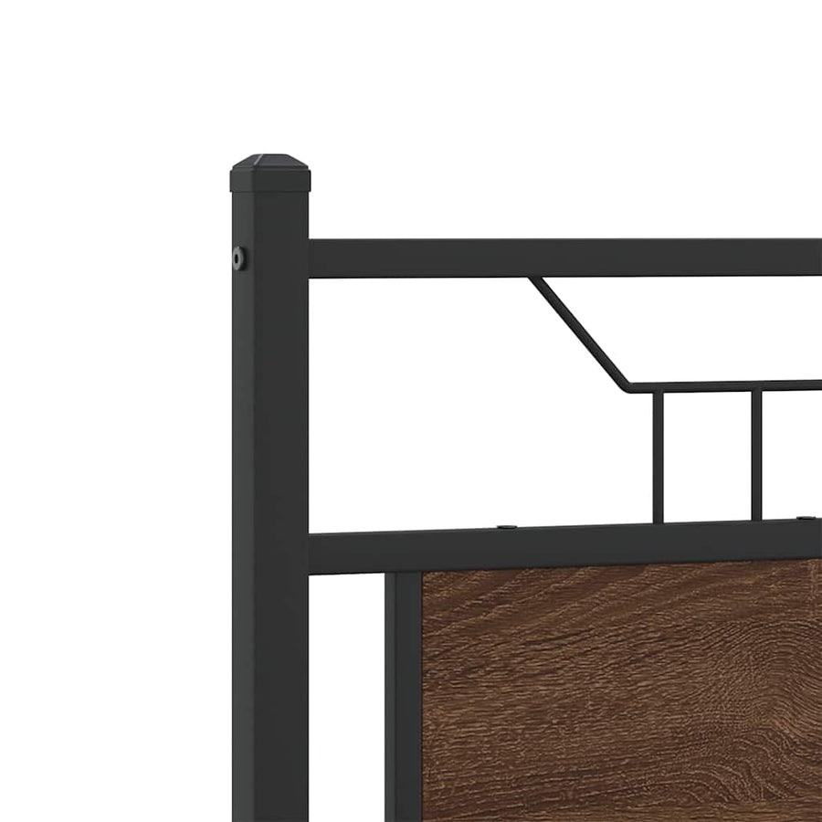 Bedframe zonder matras bewerkt hout bruin eikenkleur 120x200 cm