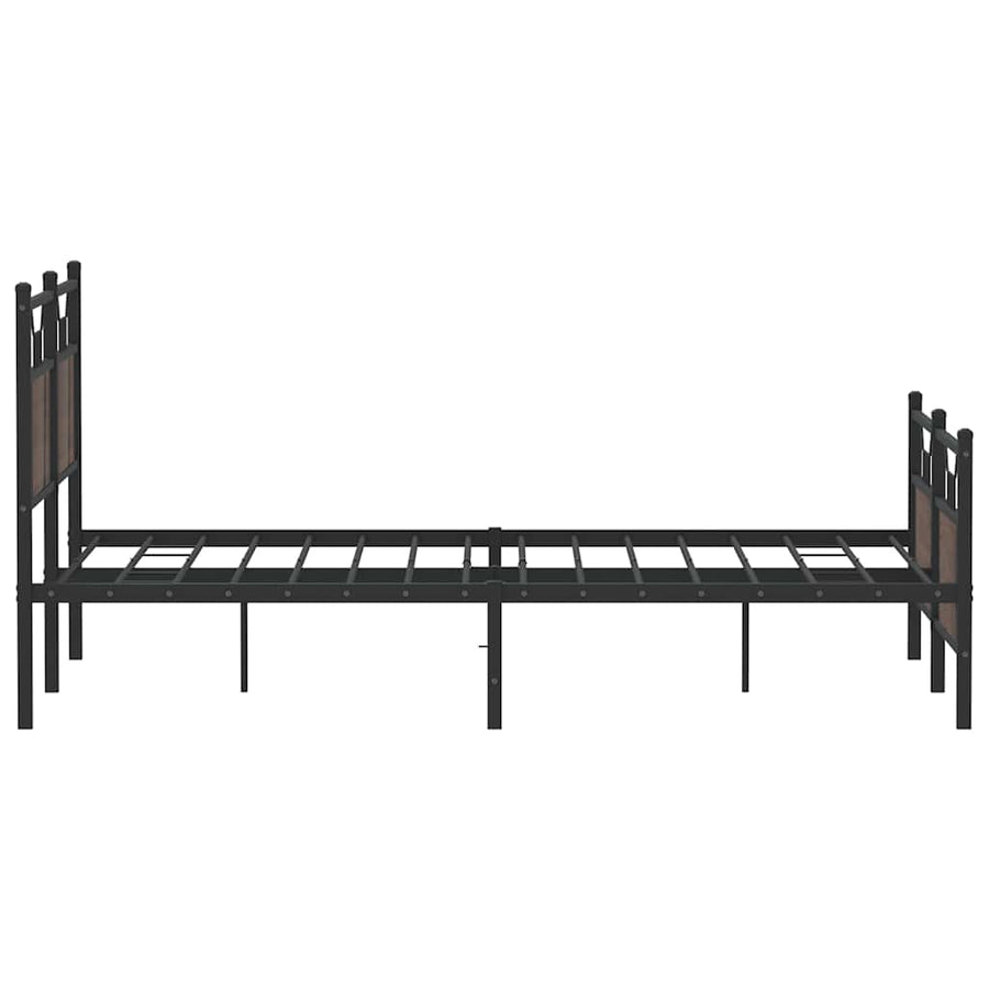 Bedframe zonder matras bewerkt hout bruin eikenkleur 140x190 cm