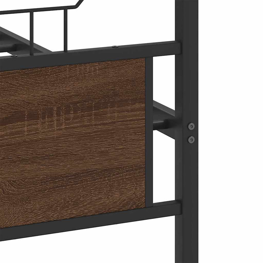 Bedframe zonder matras bewerkt hout bruin eikenkleur 140x190 cm