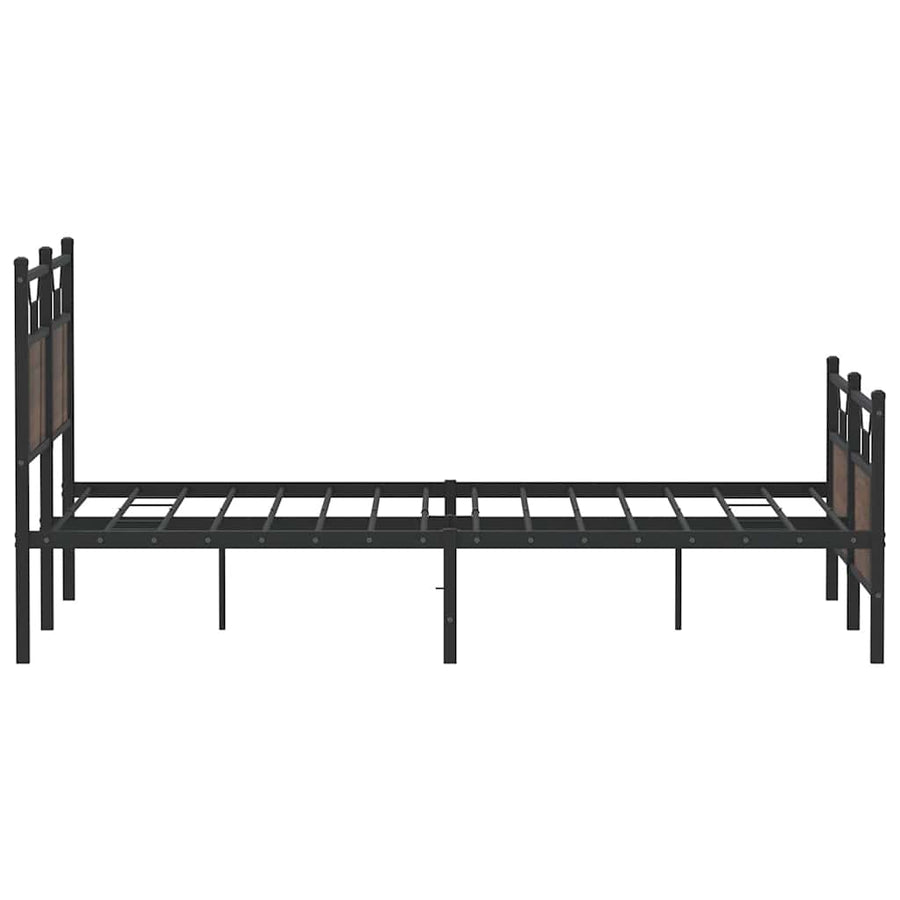 Bedframe zonder matras bewerkt hout bruin eikenkleur 140x200 cm