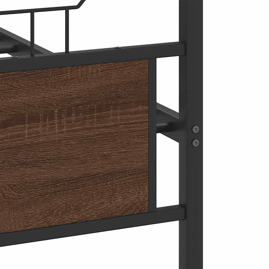Bedframe zonder matras bewerkt hout bruin eikenkleur 140x200 cm