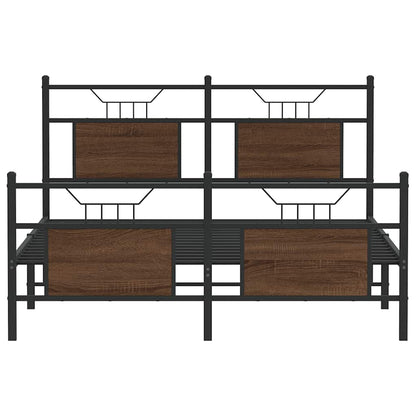 Bedframe zonder matras bewerkt hout bruin eikenkleur 150x200 cm