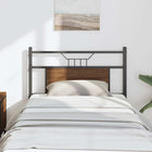 Replacement headboard 80 cm engineered wood and steel brown oak
