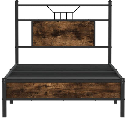 Bedframe zonder matras hout gerookt eikenkleurig 90x190 cm
