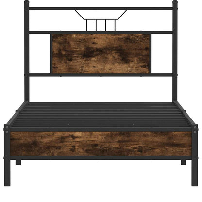 Bedframe zonder matras hout gerookt eikenkleurig 90x200 cm