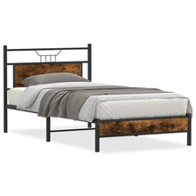 Bedframe zonder matras hout gerookt eikenkleurig 100x190 cm