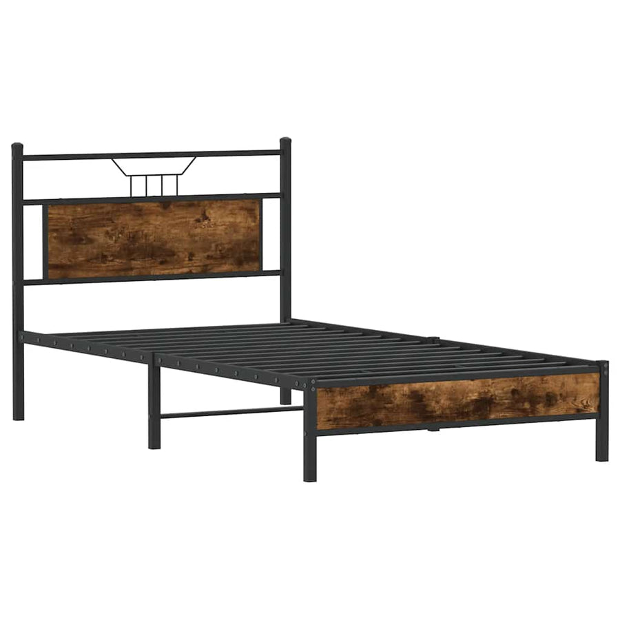 Bedframe zonder matras 107x203 cm spaanplaat gerookt
