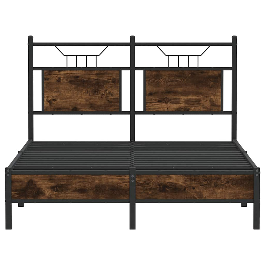 Bedframe zonder matras hout gerookt eikenkleurig 120x190 cm