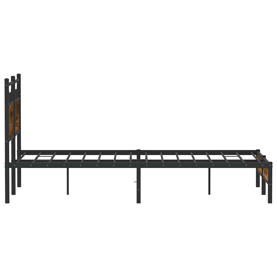 Bedframe zonder matras hout gerookt eikenkleurig 120x190 cm