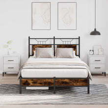Bedframe zonder matras hout gerookt eikenkleurig 120x190 cm