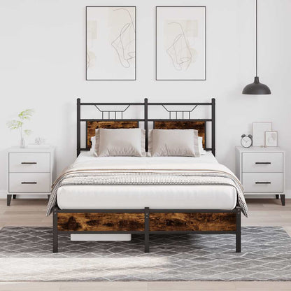 Bedframe zonder matras hout gerookt eikenkleurig 120x190 cm