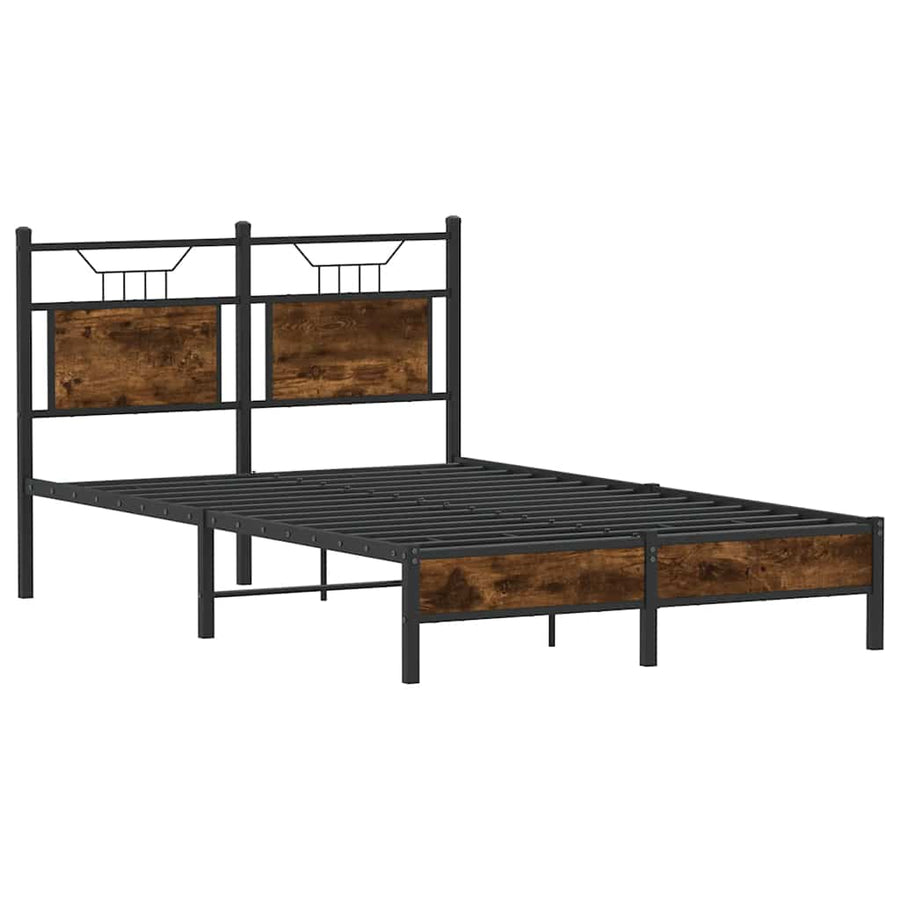 Bedframe zonder matras hout gerookt eikenkleurig 120x200 cm