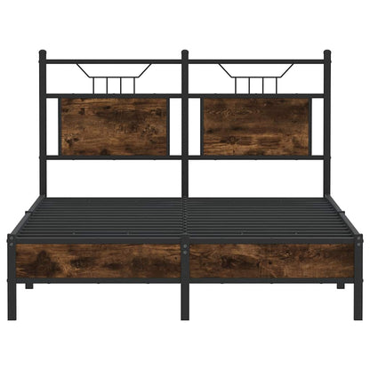 Bedframe zonder matras hout gerookt eikenkleurig 120x200 cm