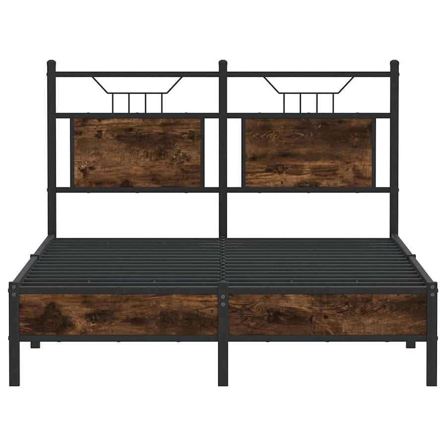 Bedframe zonder matras hout gerookt eikenkleurig 120x200 cm