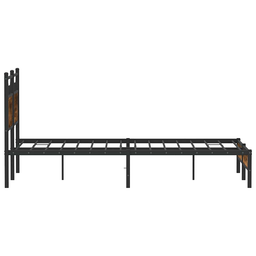 Bedframe zonder matras hout gerookt eikenkleurig 120x200 cm