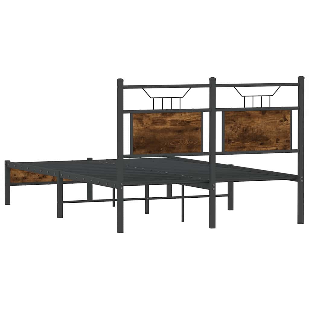 Bedframe zonder matras hout gerookt eikenkleurig 120x200 cm