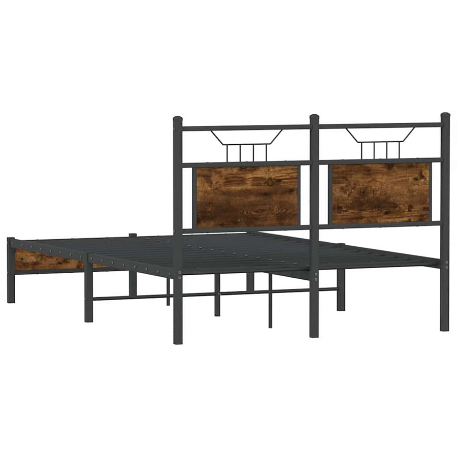 Bedframe zonder matras hout gerookt eikenkleurig 120x200 cm