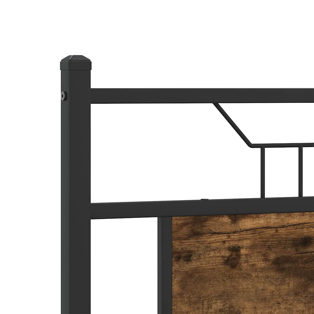 Bedframe zonder matras hout gerookt eikenkleurig 137x190 cm