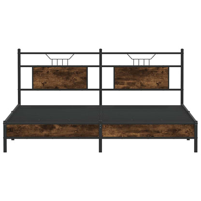 Bedframe zonder matras hout gerookt eikenkleurig 160x200 cm