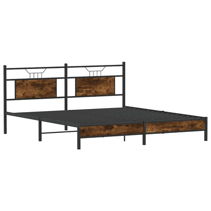 Bedframe zonder matras 183x203 cm spaanplaat gerookt eiken