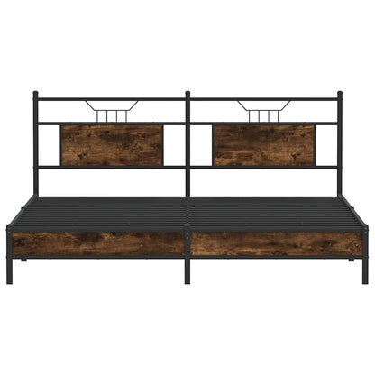 Bedframe zonder matras 183x203 cm spaanplaat gerookt eiken