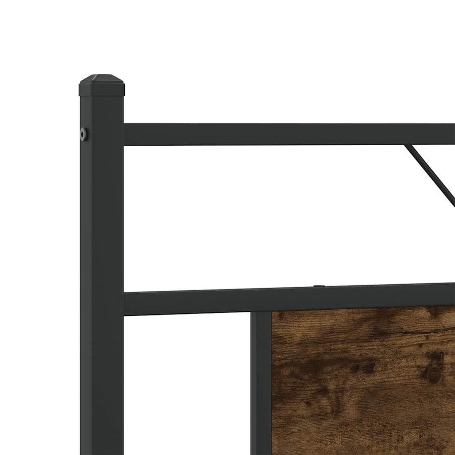 Bedframe zonder matras 183x203 cm spaanplaat gerookt eiken
