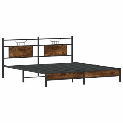 Bedframe zonder matras 183x213 cm spaanplaat gerookt eiken