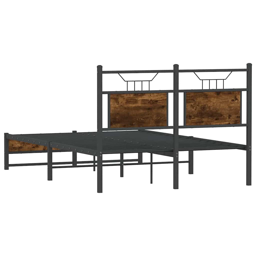 Bedframe zonder matras hout gerookt eikenkleurig 120x190 cm