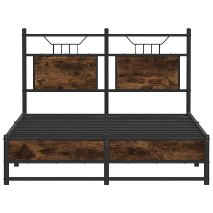 Bedframe zonder matras hout gerookt eikenkleurig 120x200 cm