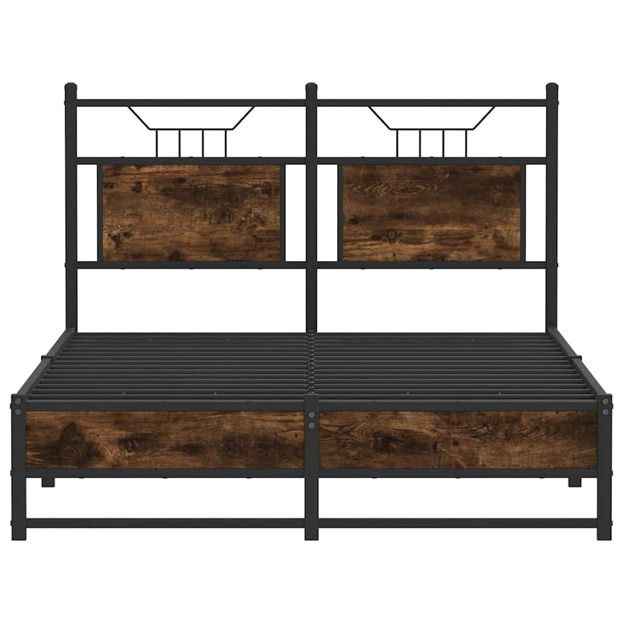 Bedframe zonder matras hout gerookt eikenkleurig 120x200 cm