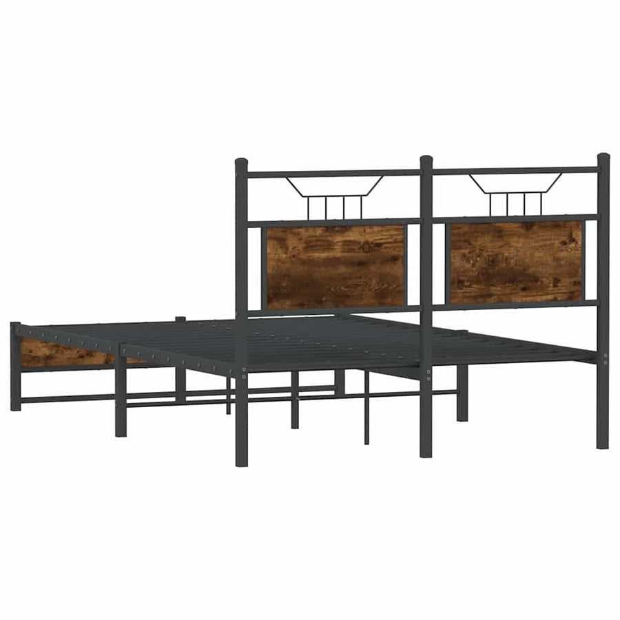 Bedframe zonder matras hout gerookt eikenkleurig 120x200 cm