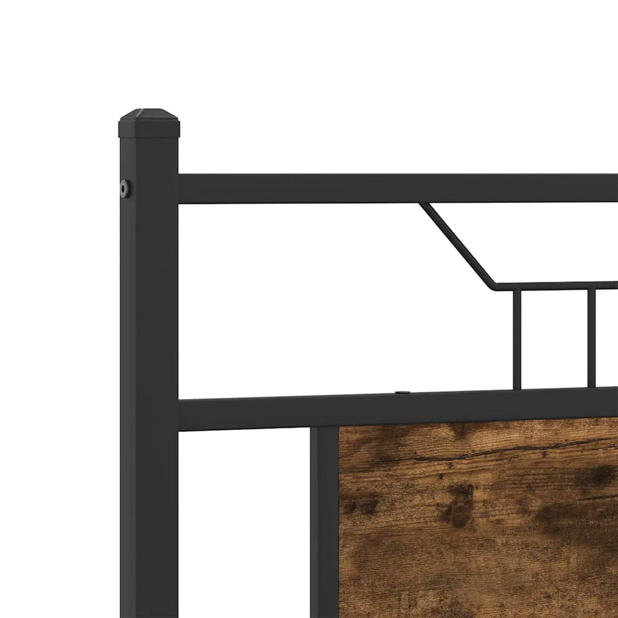 Bedframe zonder matras hout gerookt eikenkleurig 137x190 cm