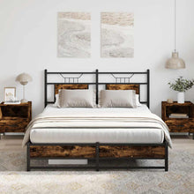 Bedframe zonder matras hout gerookt eikenkleurig 137x190 cm