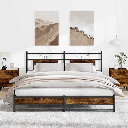 Bedframe zonder matras hout gerookt eikenkleurig 160x200 cm