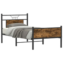 Bedframe zonder matras hout gerookt eikenkleurig 75x190 cm