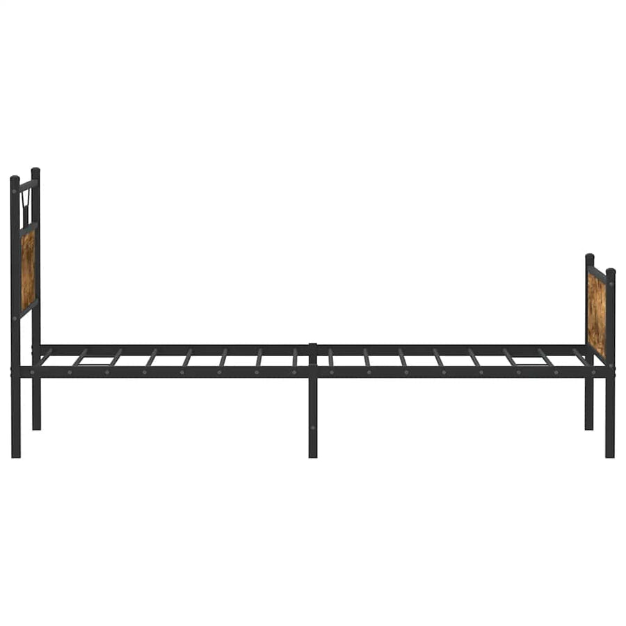 Bedframe zonder matras hout gerookt eikenkleurig 80x200 cm