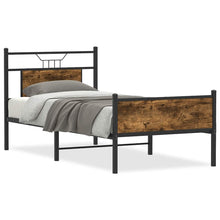Bedframe zonder matras hout gerookt eikenkleurig 90x190 cm