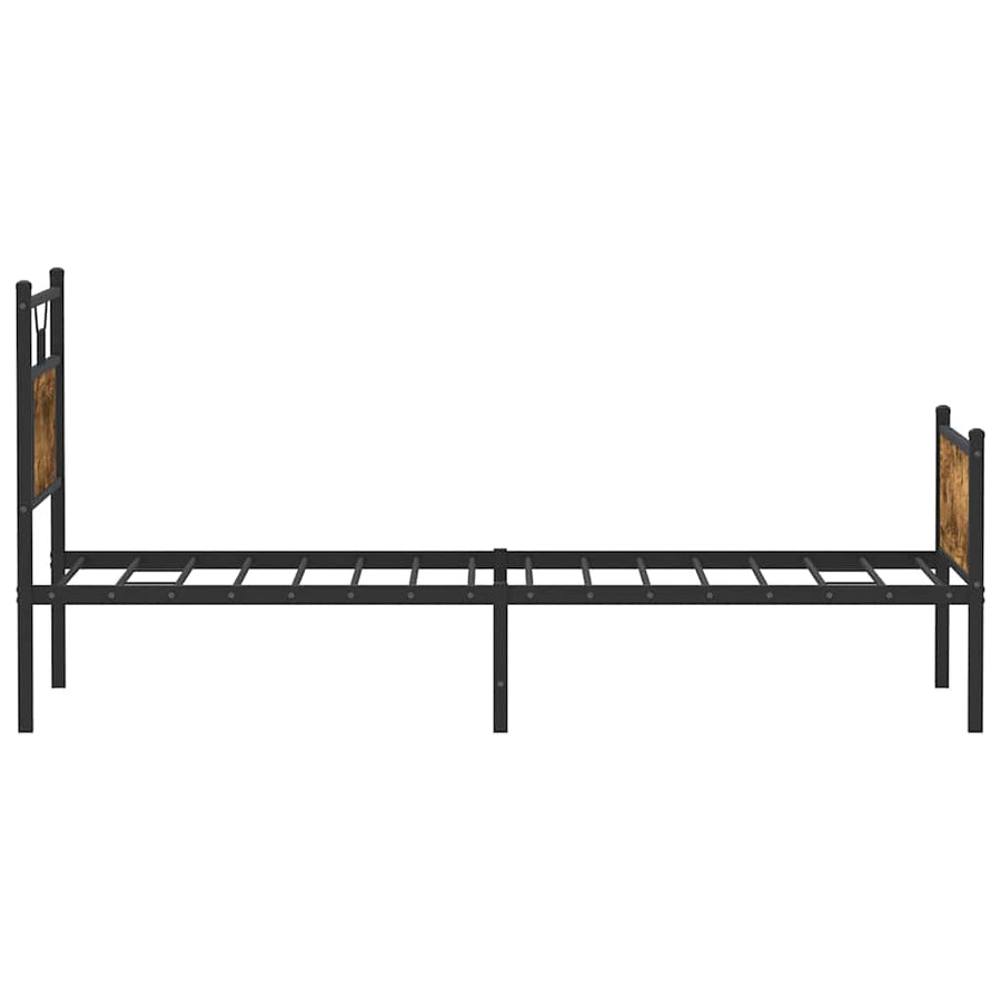 Bedframe zonder matras hout gerookt eikenkleurig 90x190 cm