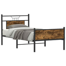 Bedframe zonder matras hout gerookt eikenkleurig 90x200 cm
