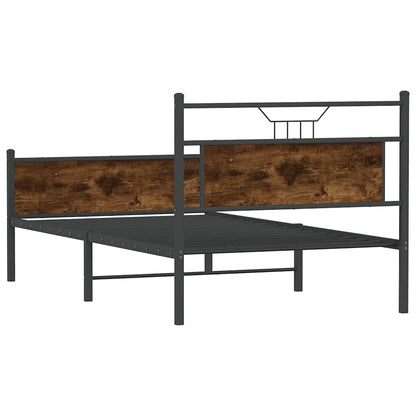 Bedframe zonder matras hout gerookt eikenkleurig 100x190 cm