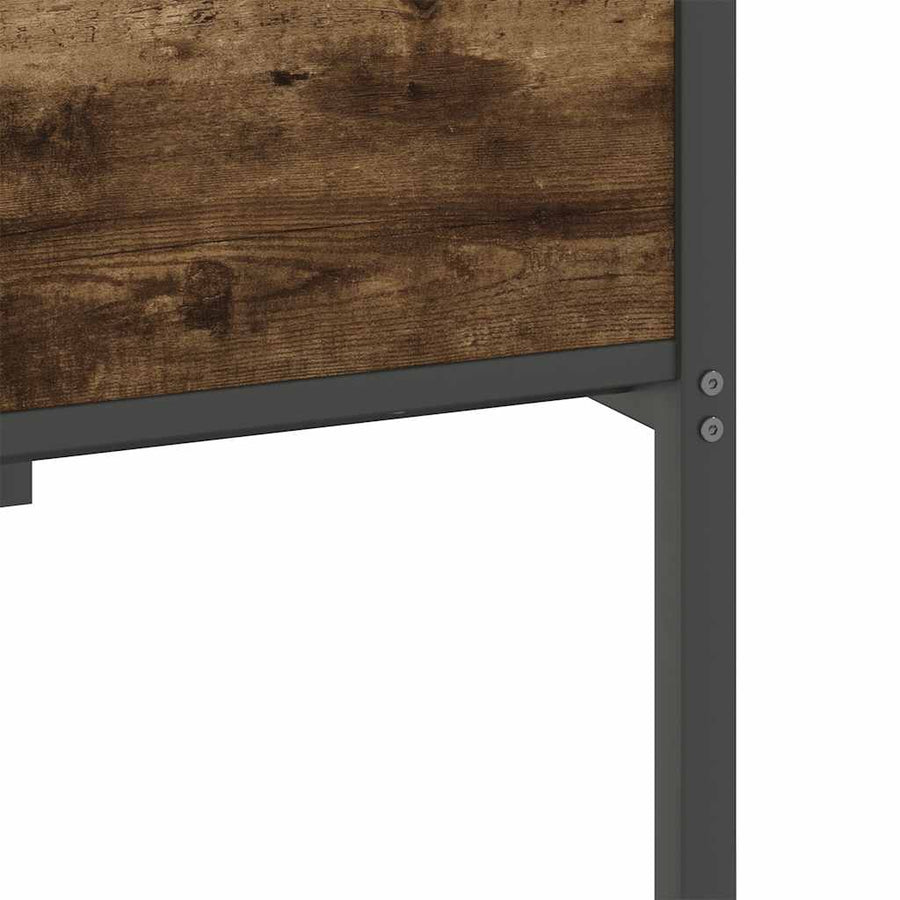 Bedframe zonder matras hout gerookt eikenkleurig 100x190 cm