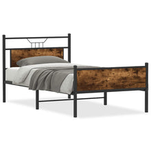 Bedframe zonder matras spaanplaat gerookt eikenkleurig