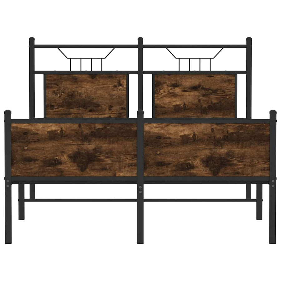 Bedframe zonder matras hout gerookt eikenkleurig 120x190 cm