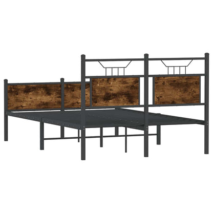 Bedframe zonder matras hout gerookt eikenkleurig 120x190 cm